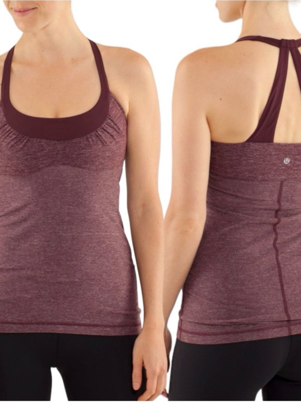 lululemon athletica Maroon Heather Tank Top